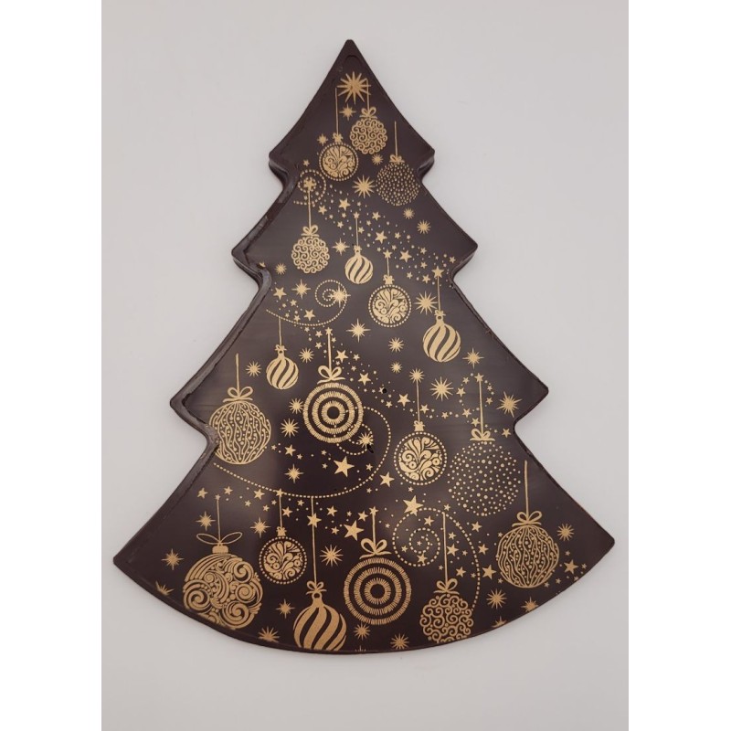 Plaque Sapin en chocolat noir