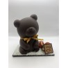 Ourson câlin en chocolat noir - garni de friture de Noël