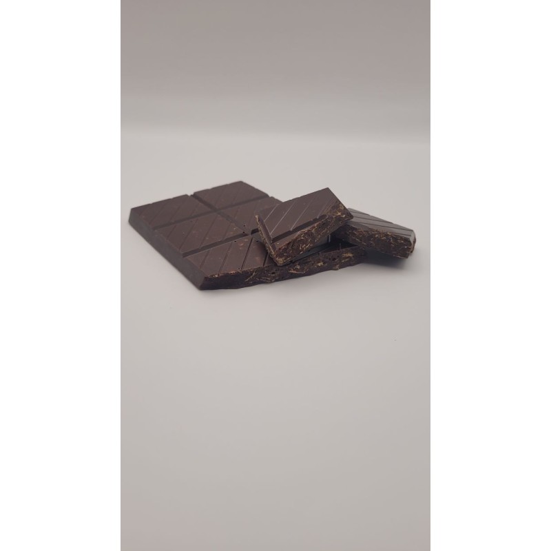 Plaque de chocolat noir 64% - feuillantine